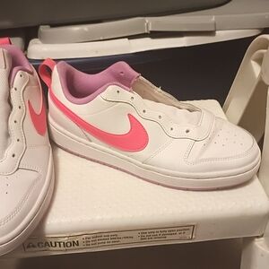 Nike White and Pink Sneakers